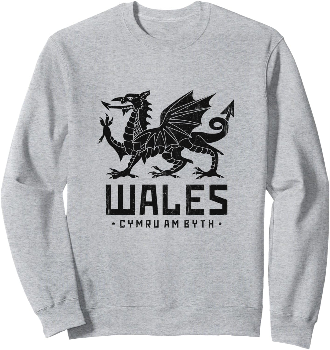 Wales Flagge Walisischer Drache Cymru Am Byth Waliser Sweatshirt