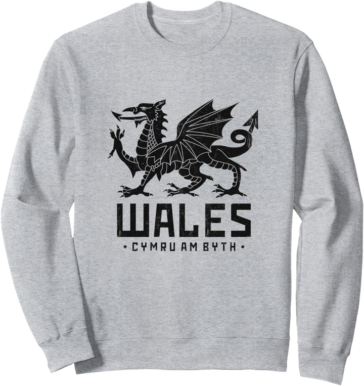 Wales Flagge Walisischer Drache Cymru Am Byth Waliser Sweatshirt