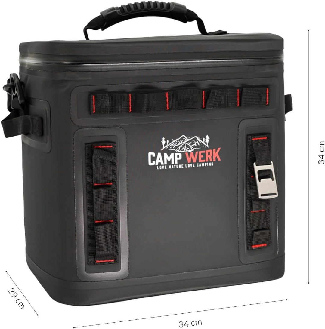 CAMPWERK 25L Kühltasche – Wasserdicht, isoliert & robust – Perfekt für Camping, Outdoor & Picknick