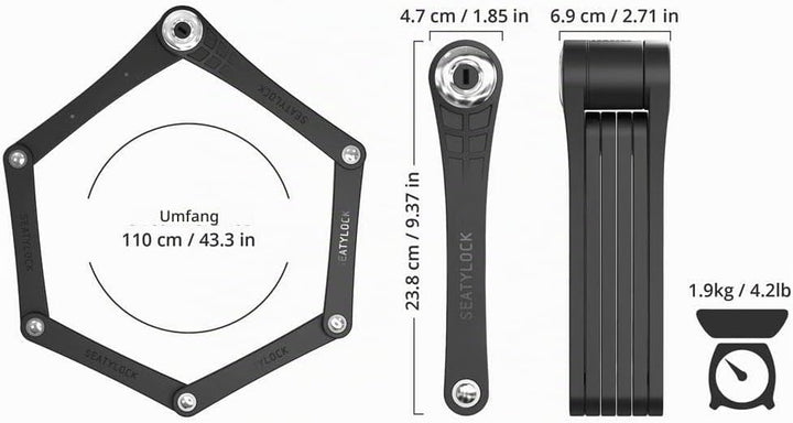 Faltschloss, 110 cm