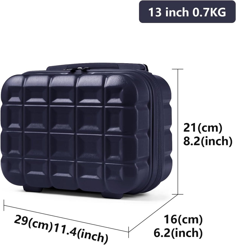 KONO Gepäck-Sets Kofferset 2 Teilig Gross Koffer mit Beautycase (72cm+Kosmetikkoffer, Dunkelblau) Du