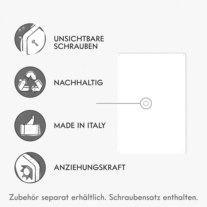 KalaMitica - Magnetische Wandtafel, Büro-Pinnwand für Magnete - Beschreibbar und trocken abwischbar