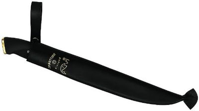 Marttiini Finnisches Filetiermesser, Klinge 15 cm, Kautschuk-Griff, Lederscheide Mit Gravur, Mit Gra