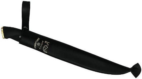 Marttiini Finnisches Filetiermesser, Klinge 15 cm, Kautschuk-Griff, Lederscheide Mit Gravur, Mit Gra