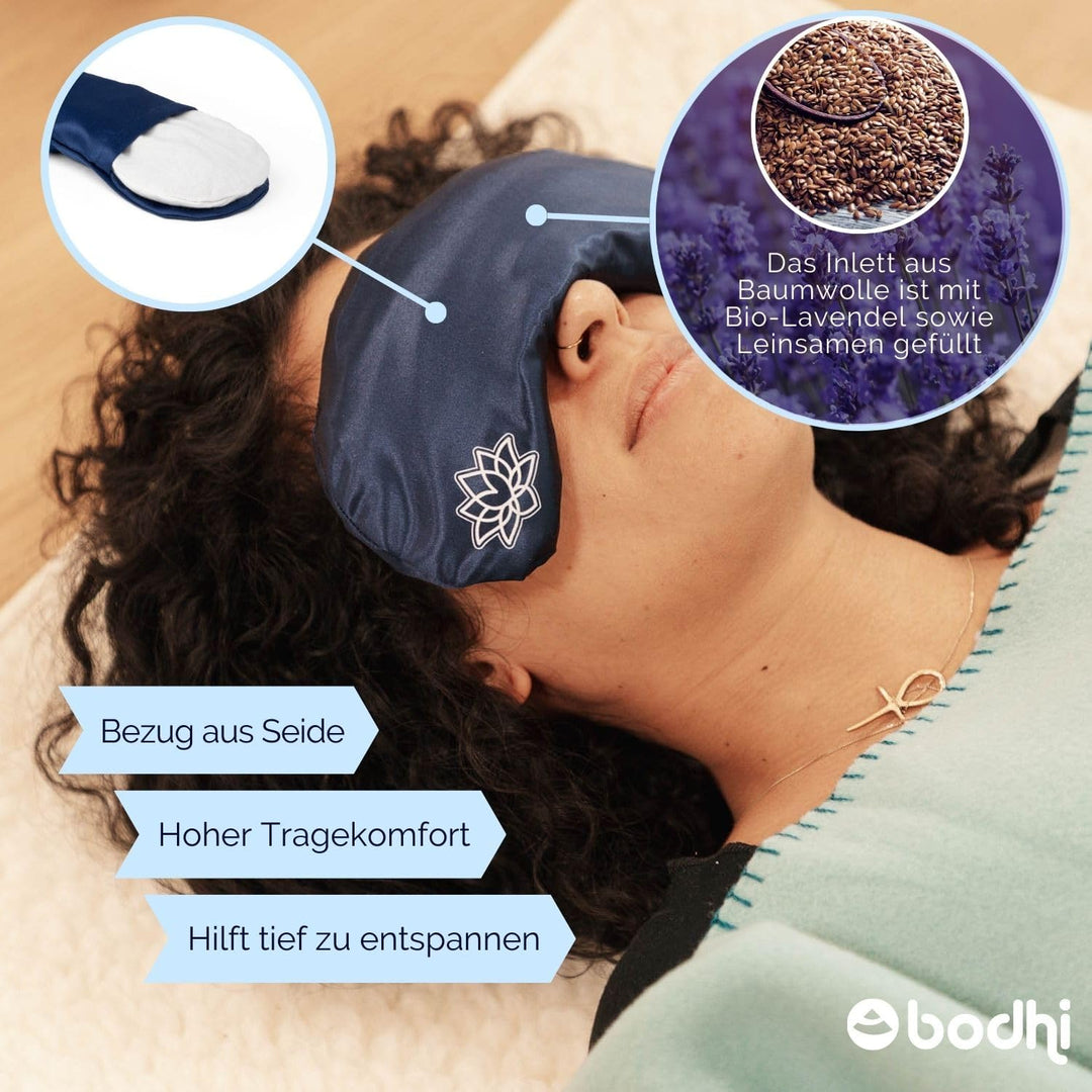 Bodhi Weiches Augenkissen mit Lavendel-Leinsamen-Füllung | Augenmaske für Yoga, Entspannung & Medita