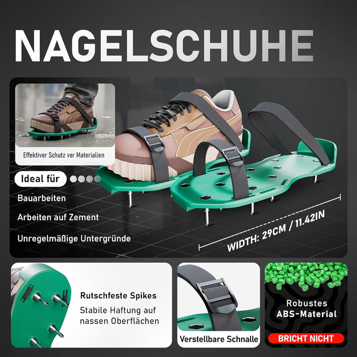 Bodenbeschichtung Entlüftungsroller Set | Enthält Stachelwalze Ausgleichsmasse 11 mm, Rakel Ausgleic