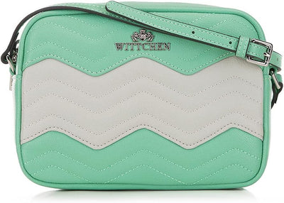 WITTCHEN Damen Leder Briefträger Tasche mit Zickzack