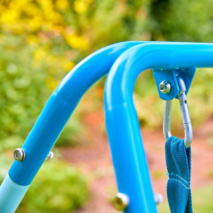TP Toys Foldaway Baby Swing – Kompakte, pulverbeschichtete Metallschaukel für den Innen- und Aussenb