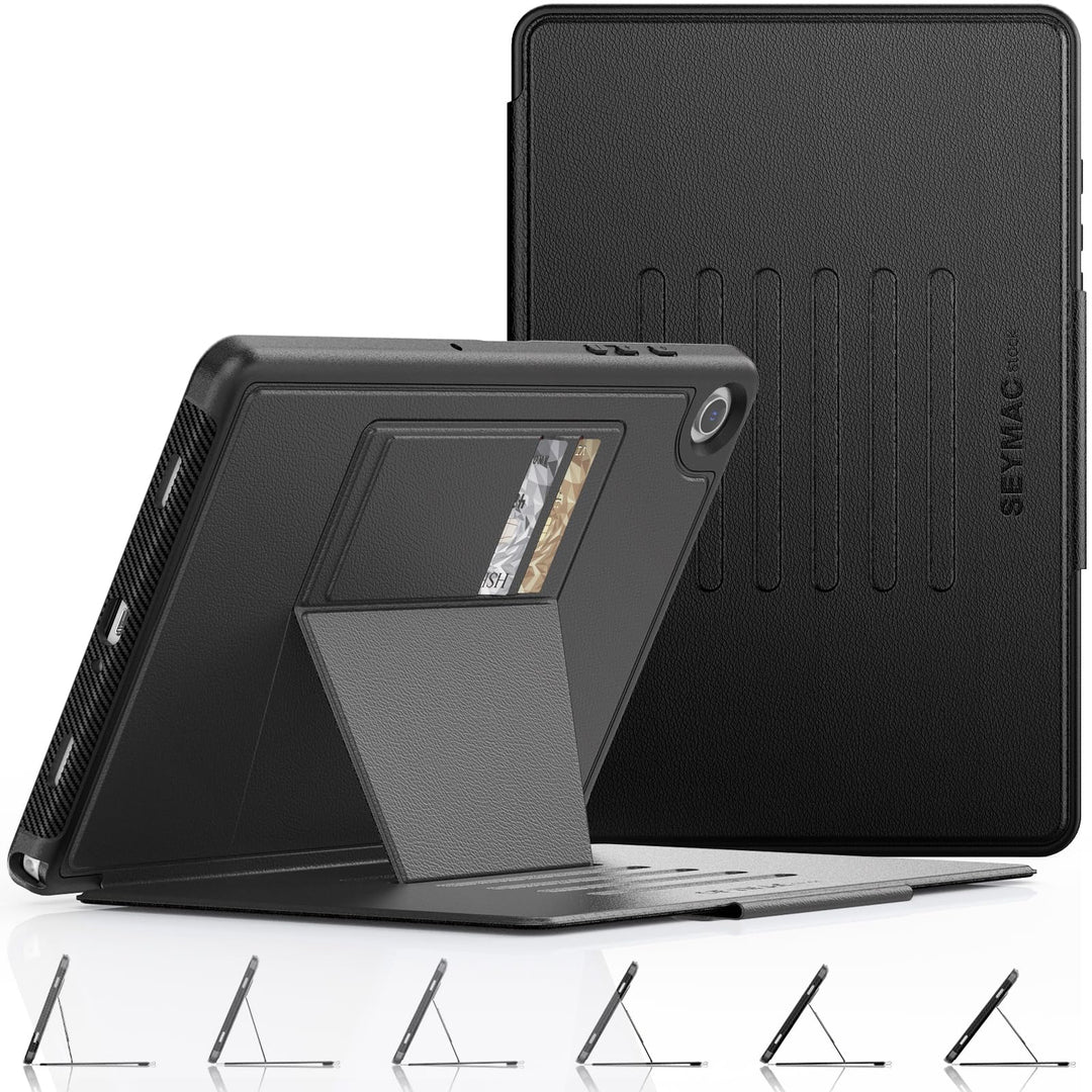 SEYMAC stock Hülle für Samsung Galaxy Tab A9+ Plus 11 Zoll, Stossfeste Hülle mit [Mehreren Winkeln]