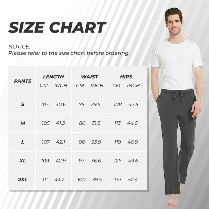 U2SKIIN Pyjamahose Herren lang 100% Baumwolle, Schlafhose Herren Schlafanzughose lang Pyjama Hose Sc