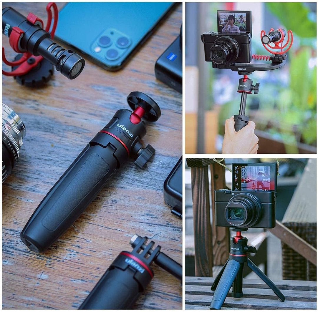 ULANZI MT-08 Kompaktes Reisestativ, tragbar, Mini-Stativ, mit 1/4-Zoll-Schraube, kleines Stativ komp