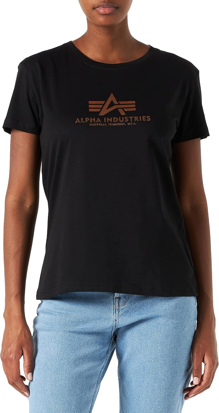 Alpha Industries Damen Alpha Industries New Basic T Wmn Foil Print T-Shirt für Damen T-Shirt (1er Pa