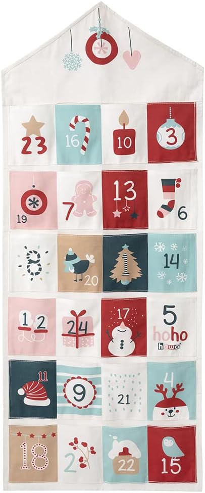 howa Adventskalender zum Befüllen für Kinder und Erwachsene aus Stoff Weihnachtskalender 8803