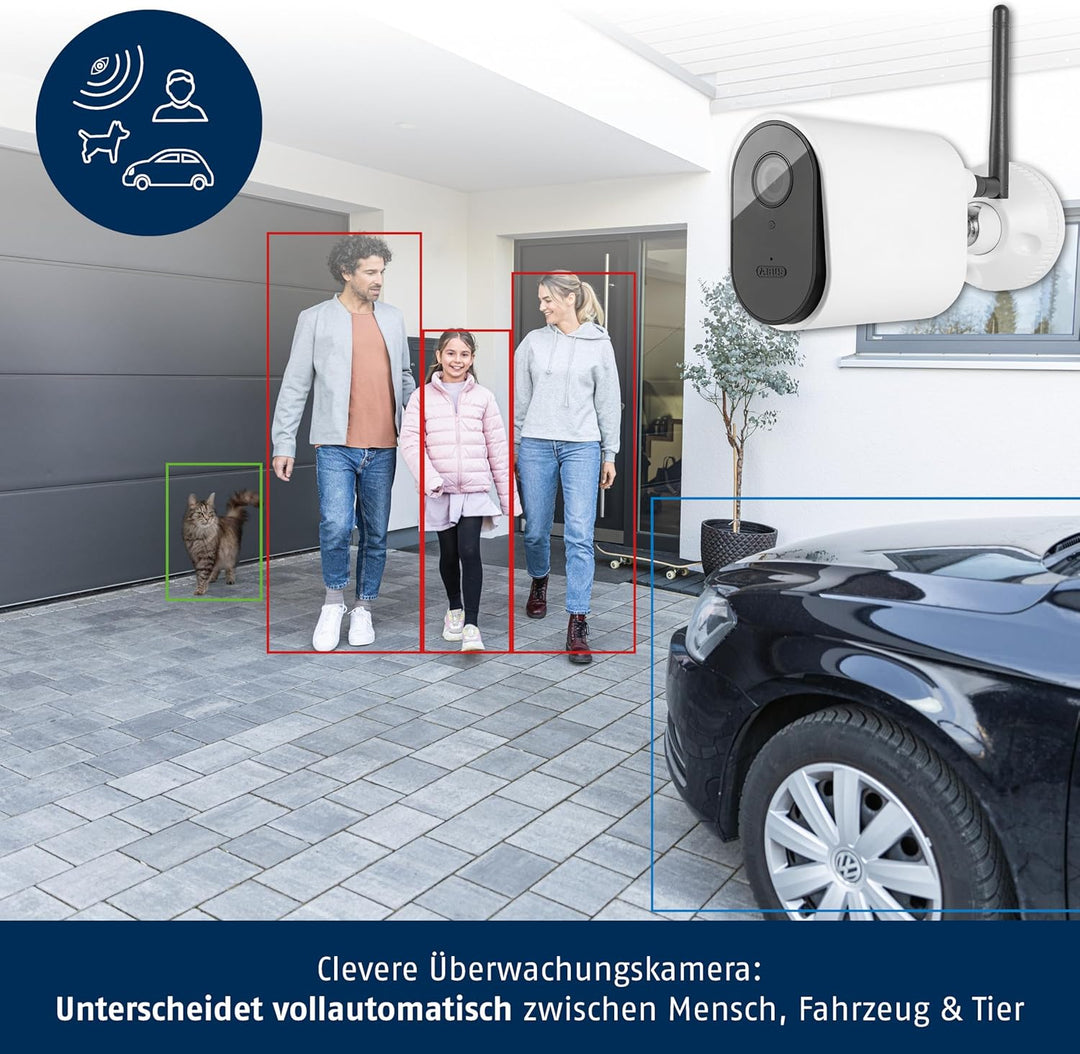 ABUS SmartLook - Überwachungskamera mit Bewegungserkennung, Objekterkennung, 4K-Aufzeichnung, Push-B