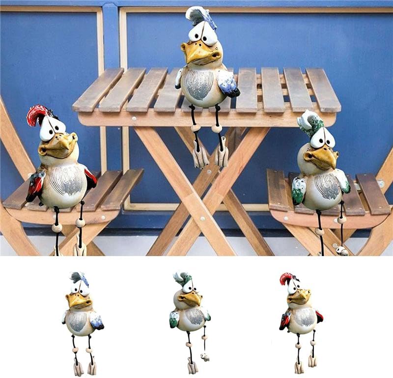 Youery 3pcs Hühner Deko Gartendeko Für Draussen Figuren, Keramik Huhn Tierfigur Gartenstecker Kerami
