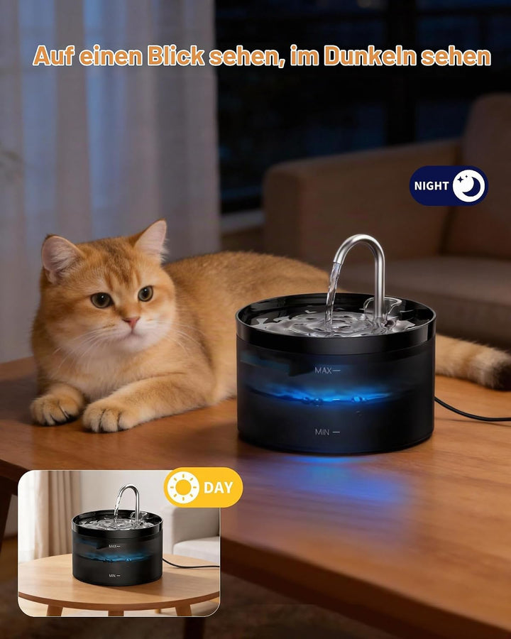 Katzenbrunnen Trinkbrunnen für Katze: 3.2L Katzenbrunnen für Katzen - Superleise Wasserpumpe - Filte