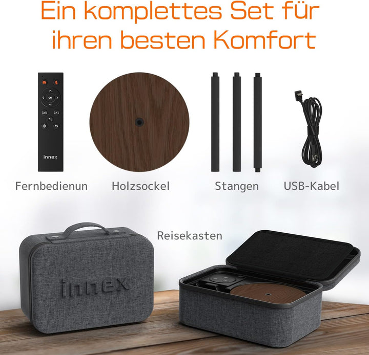 Innex Cube 4K 360-Grad-Videokonferenzkamera mit Mehreren KI-Modi, Zwei omnidirektionalen Mikrofonen,