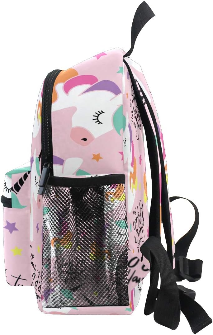 Kinderrucksack Einhorn mit Haaren Bunte Kindergarten-Vorschul-Tasche für Kleinkind-Mädchen-Jungen