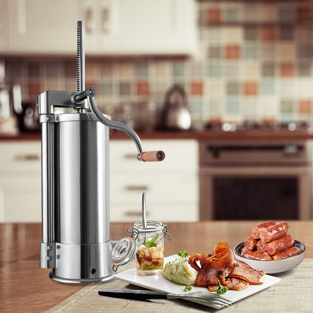 COSTWAY 1,5L / 3L / 3,6L / 6L Wurstfüller manuell, Wurstmaschine aus Edelstahl, Wurstfüllmaschine si