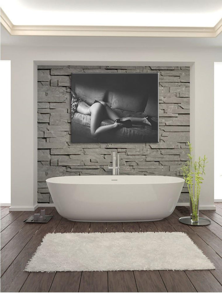 Pixxprint Frau mit sexy Po / 100x70cm Leinwandbild bespannt auf Holzrahmen/Wandbild Kunstdruck Dekor