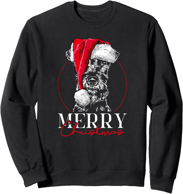 Santa Irish Terrier Merry Christmas Weihnachten Hund Hunde Sweatshirt