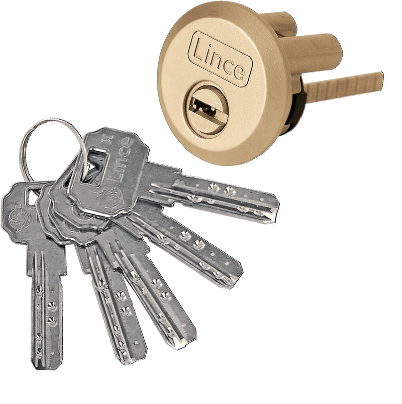 Lince 4930-Hl Supra Key Schloss, Messingbeschichtung