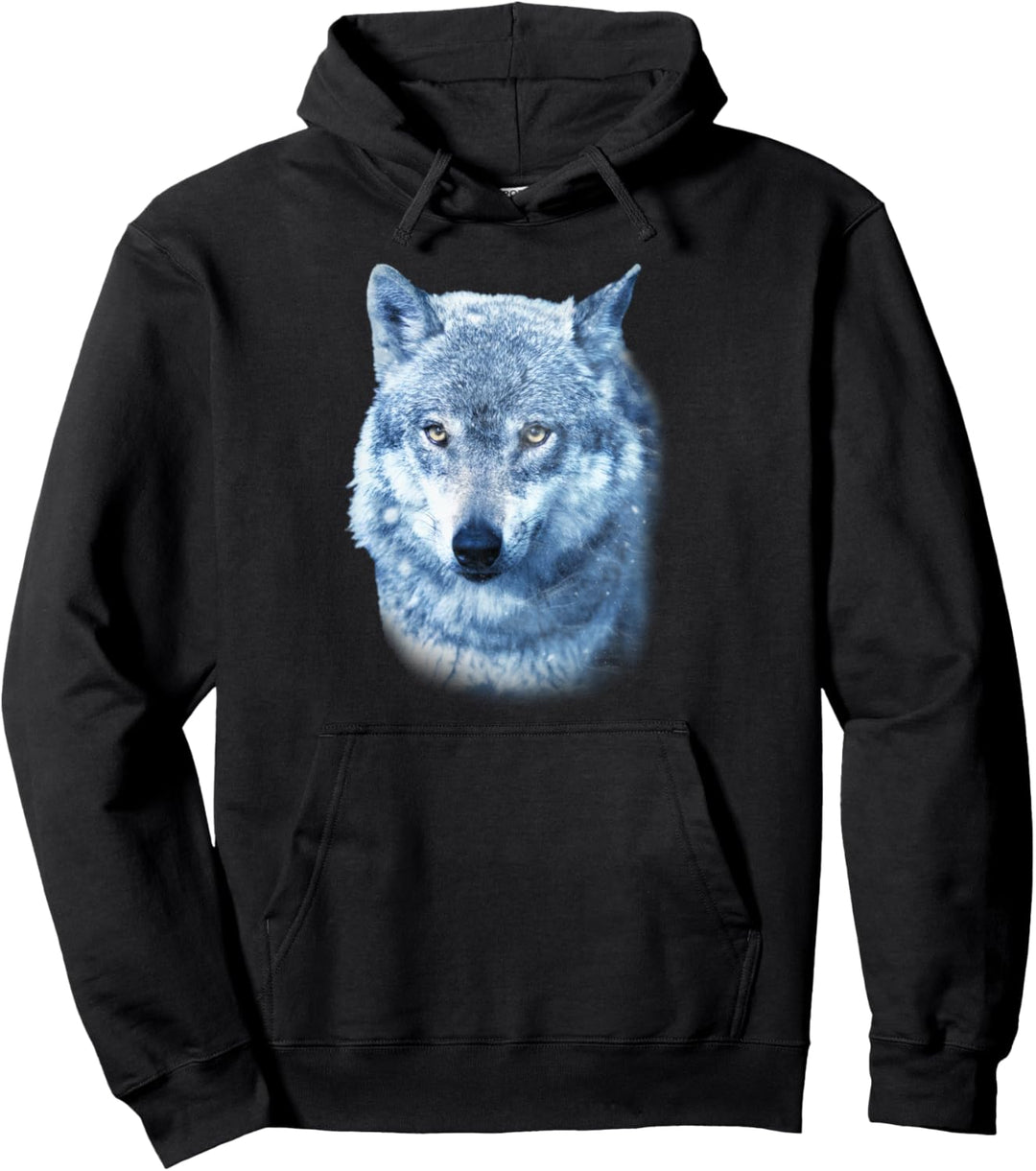 Wolf Illustration Design Pullover Hoodie