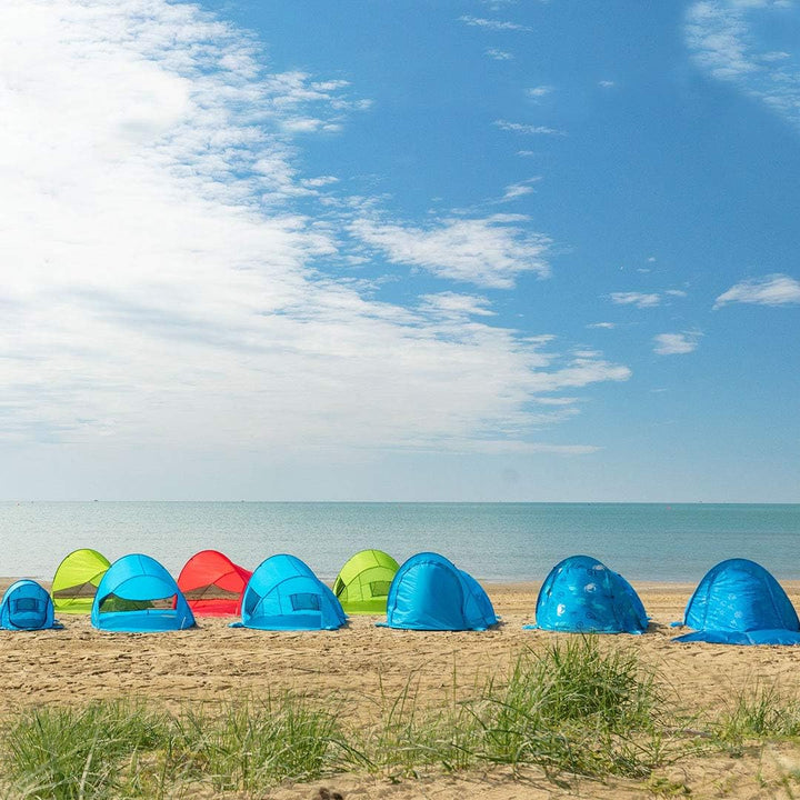 outdoorer Pop up Strandmuschel Zack II - Wurf-Strandmuschel mit UV-Schutz 60, Sonnenschutz und Winds