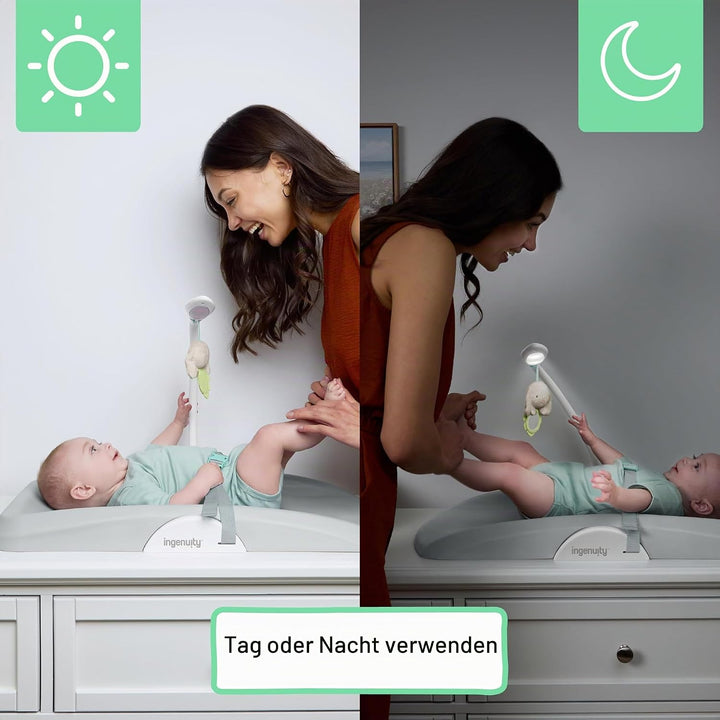Ingenuity, Day &amp; Night Sylvi Wickelauflage, Inklusive Nachtlicht, Leicht zu reinigen, Zusätzlicher K