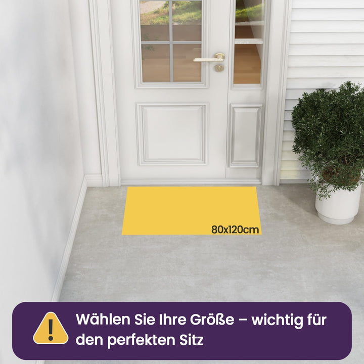 DEXI Fussmatte aussen 80 x 120 cm, rutschfeste Schmutzfangmatte, Dunkelgrau | langlebig Fussabtreter
