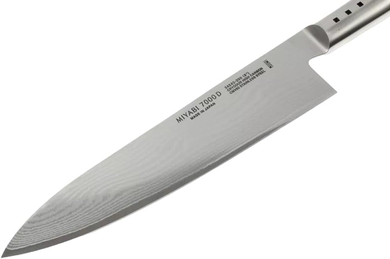 MIYABI 7000D Gyutoh Kochmesser, Klingenlänge: 20 cm, Breites Klingenblatt, Rostfreier Spezialstahl/M