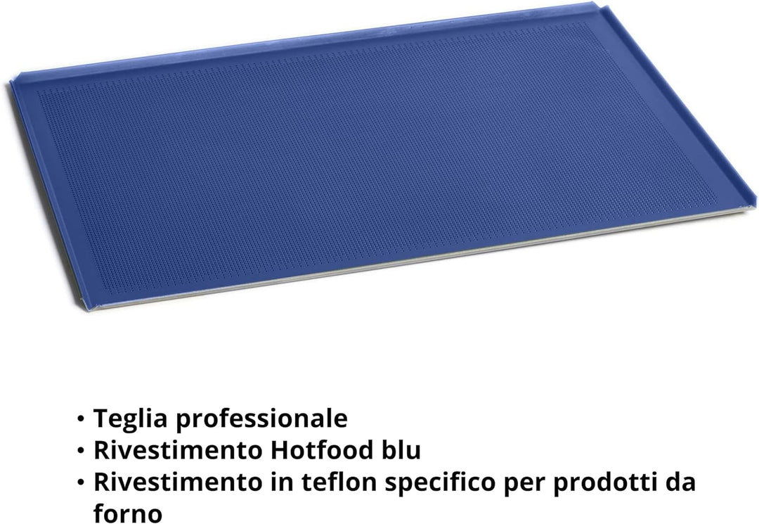 Antihaftbeschichtete Alu-Backform gelocht, 60 x 40 mit professioneller Sweetfood Beschichtung Ideal