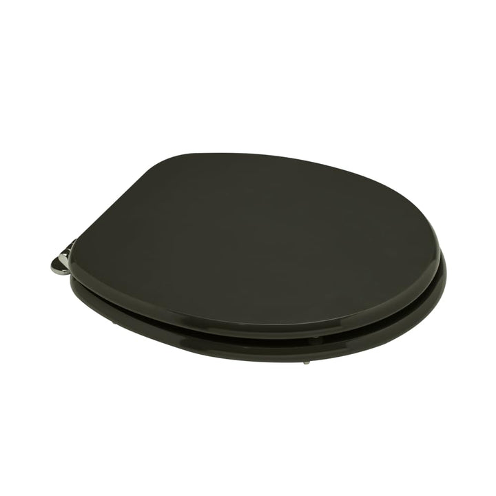 KIAMAMI VALENTINA Anthrazitgrauer Universal-WC-Sitzbezug aus MDF mit antibakterieller Behandlung