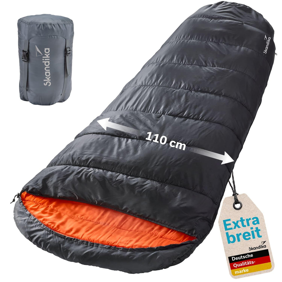 Skandika Schlafsack Vegas | XXL Mumienschlafsack mit/ohne Polycotton Innenfutter, für Erwachsene, ko