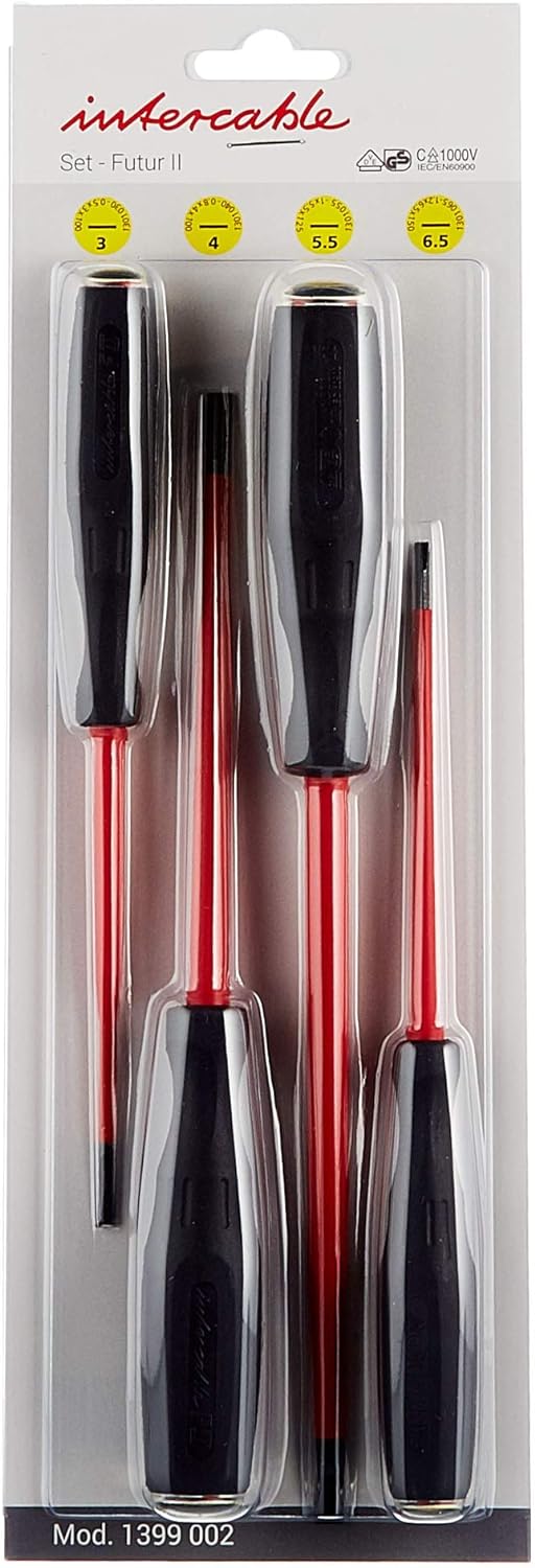 Intercable Schraubendreher-Set 4x Schlitz VDE, 1399002