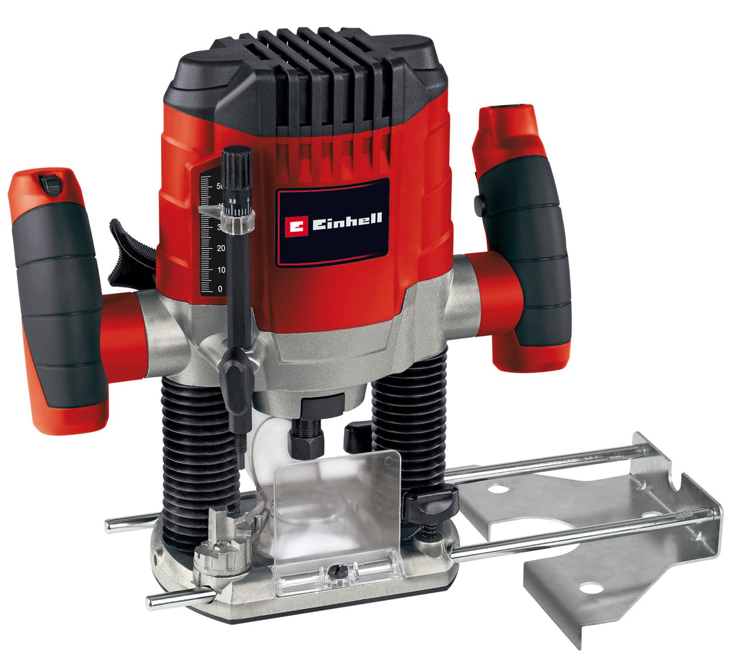 Einhell Oberfräse TC-RO 1155 E (1100 W, Ø 6 und 8 mm, Drehzahlregelung, Parallelanschlag, Absaugadap