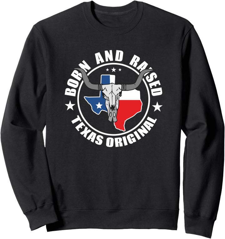 Texas Bundesstaat Flagge USA Texas Longhorn Skull Flag Sweatshirt