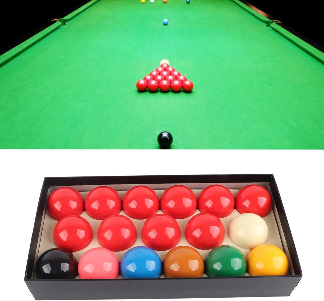 Snooker Kugeln Set 57,2 mm, 17 Stück Harz Snooker Balls Set für Britisches Billard Wettbewerbe und F