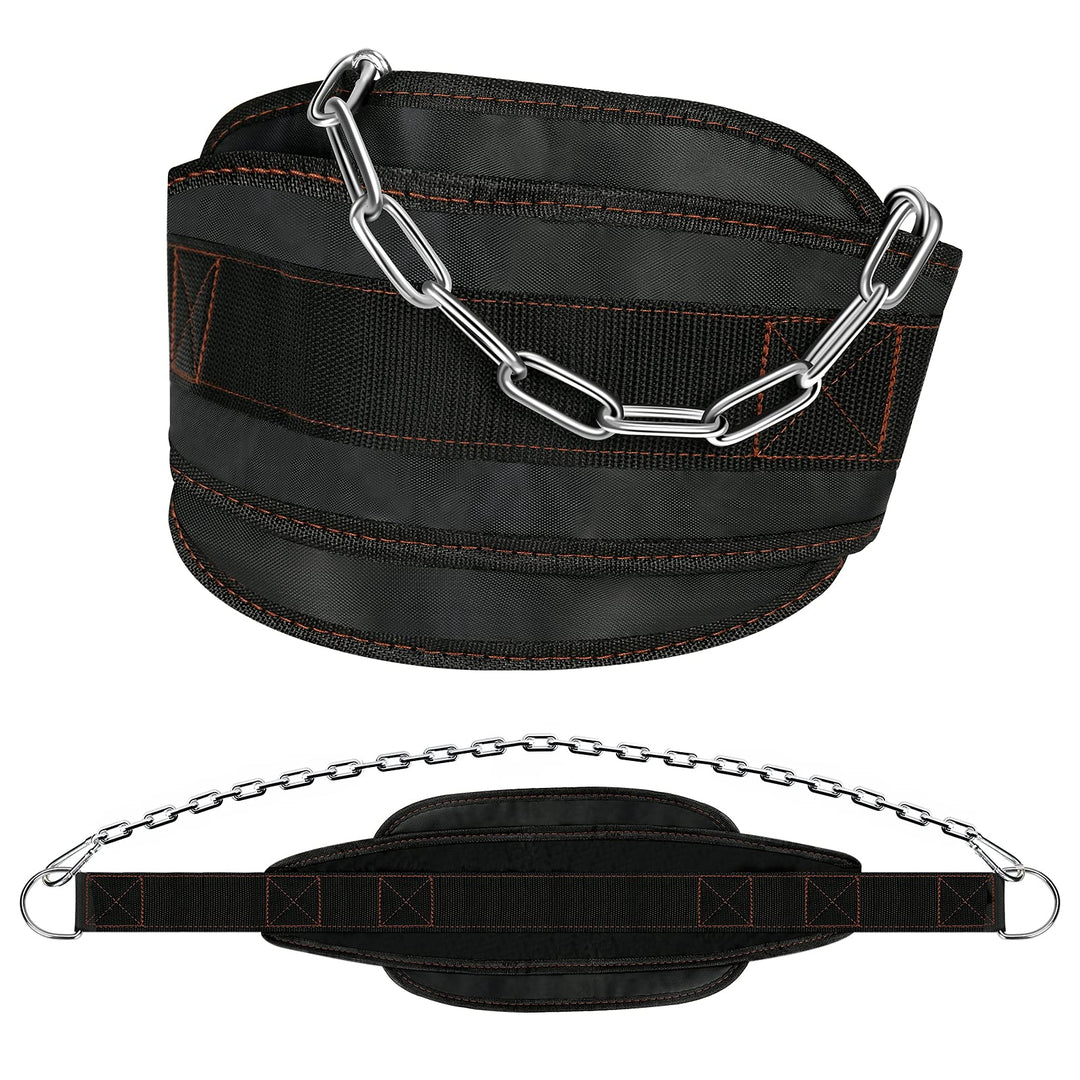 Multifunktionaler verstellbarer Fitness Dip Gürtel mit Eisenkette Gym Fitness Rücken Taille Unterstü