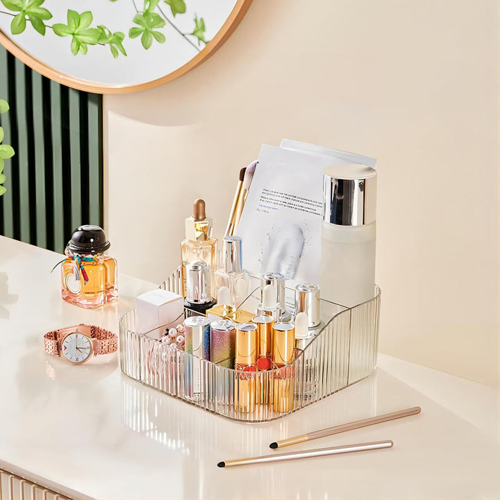 DASITON Make up Organizer,Kosmetik Organizer mit 8 Fächern,Acryl Kosmetik Aufbewahrung mit Grosser K