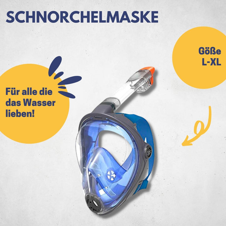 Best Sporting Schnorchelmaske Erwachsene I Taucherbrille mit Schnorchel & Panoramascheibe I langlebi
