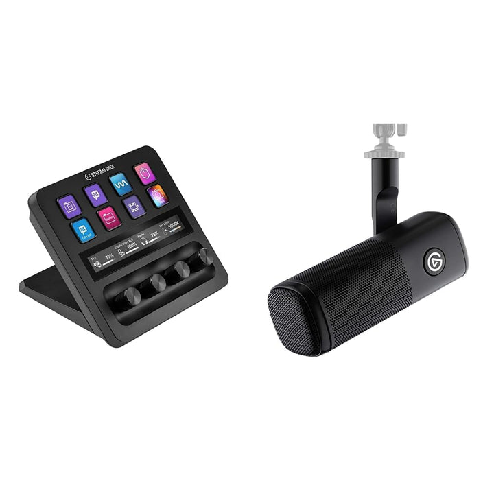 Elgato Audiomixing-Bundle - Audiomixer, Studio-Controller, Dynamisches XLR-Mikro für Podcasting, Str