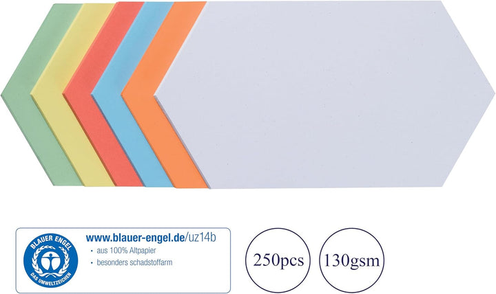 FRANKEN Moderationskarten Königswabe, 297 x 165 mm, sortiert, 500 Stück, farblich sortiert, UMZ 1730