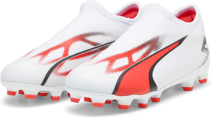 PUMA Unisex Kinder Ultra Match Ll Fg/Ag Jr Fussballschuh 27 EU Puma White Puma Black Fire Orchid, 32