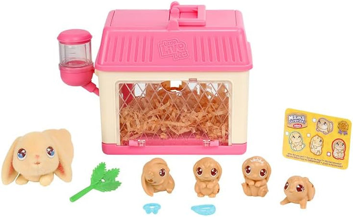Little Live Pets - Mama Surprise Minis Bunny, Plüschhase mit Geräuschen und Bewegungen, die Babys, i
