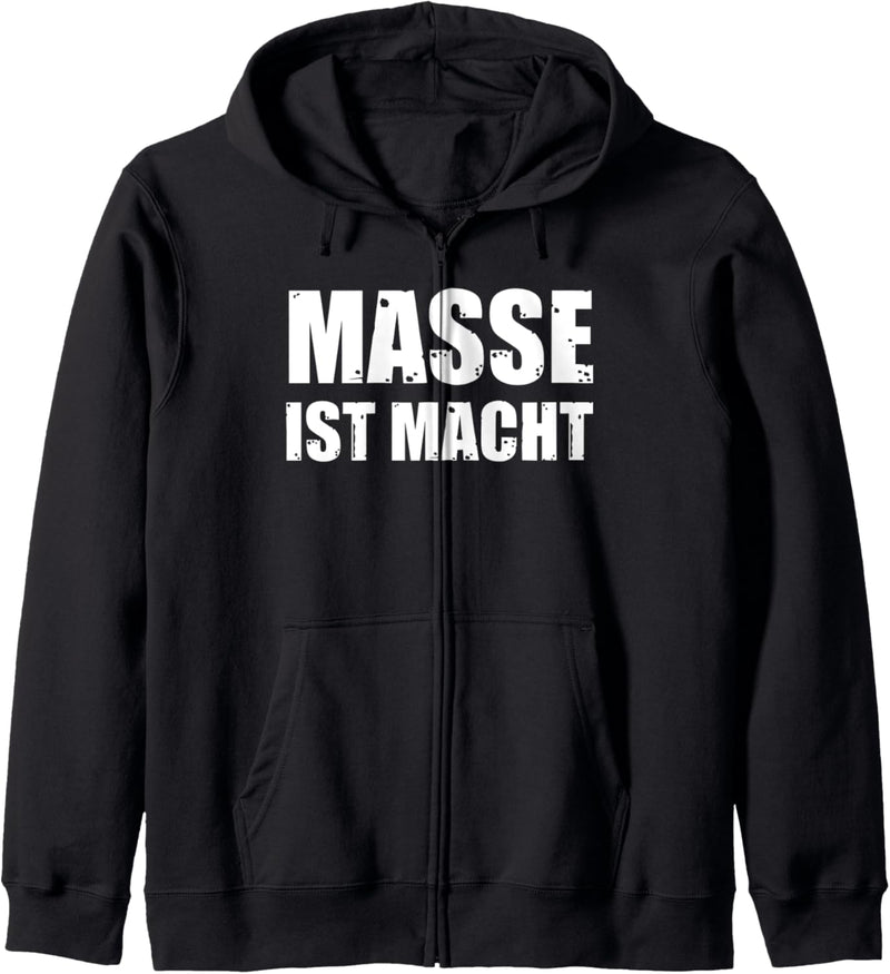 Masse Ist Macht Gym Fitness Powerlifting Bodybuilder Kapuzenjacke