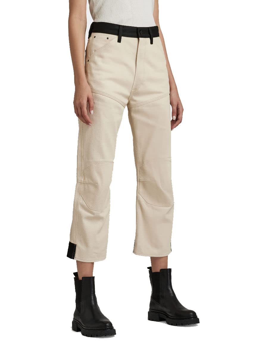 G-Star Damen 5620 3D Cropped Bootcut PM Jeans 27W / 30L Beige (Ecru D21066-c525-159), 27W / 30L Beig