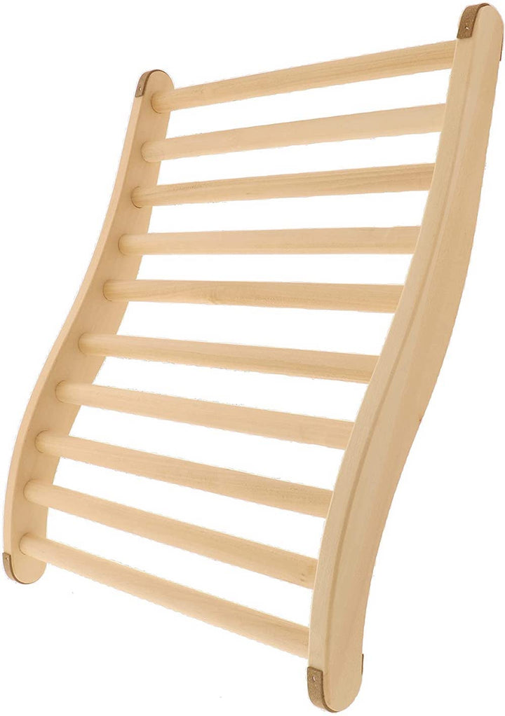 2X HOFMEISTER® Sauna Rückenlehne, 51 cm, Linden-Holz für hohe Temperaturen, ergonomisch geformt, rut