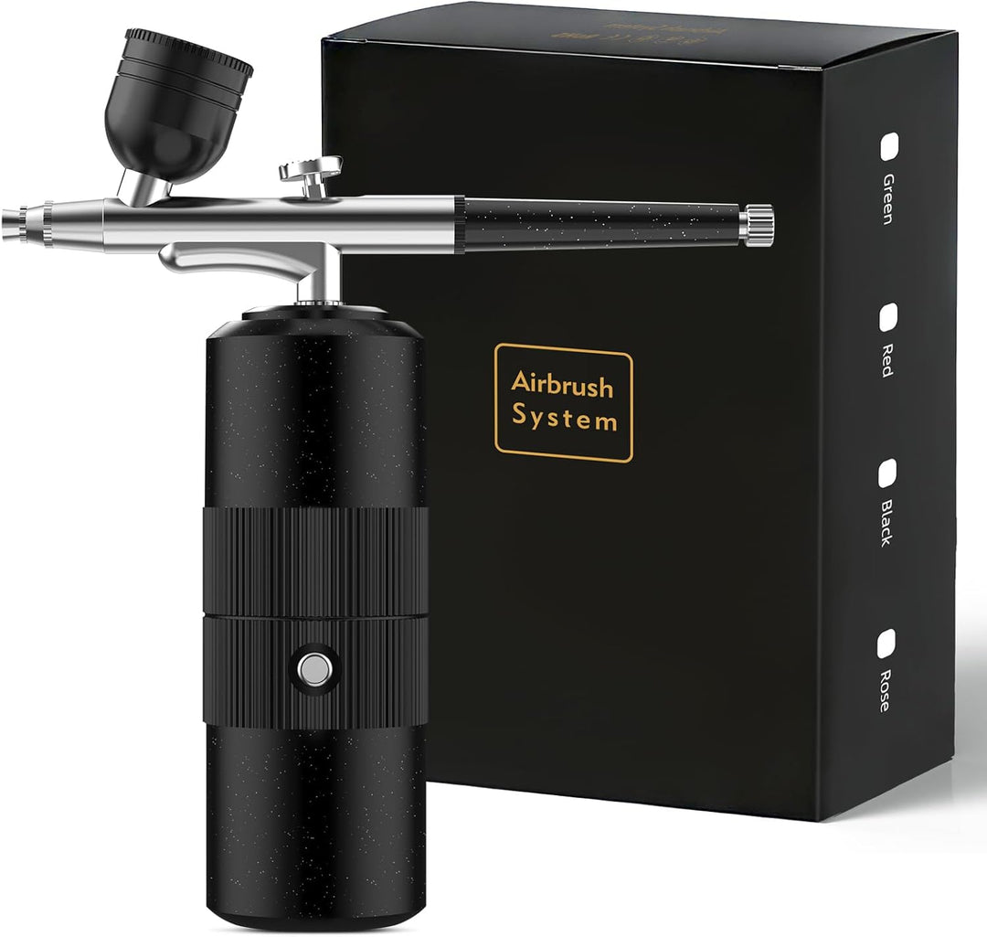 PHILORN Airbrush Set mit Kompressor, Tragbarer Kabelloser Airbrush für Friseure, Nail Art, Kuchenver