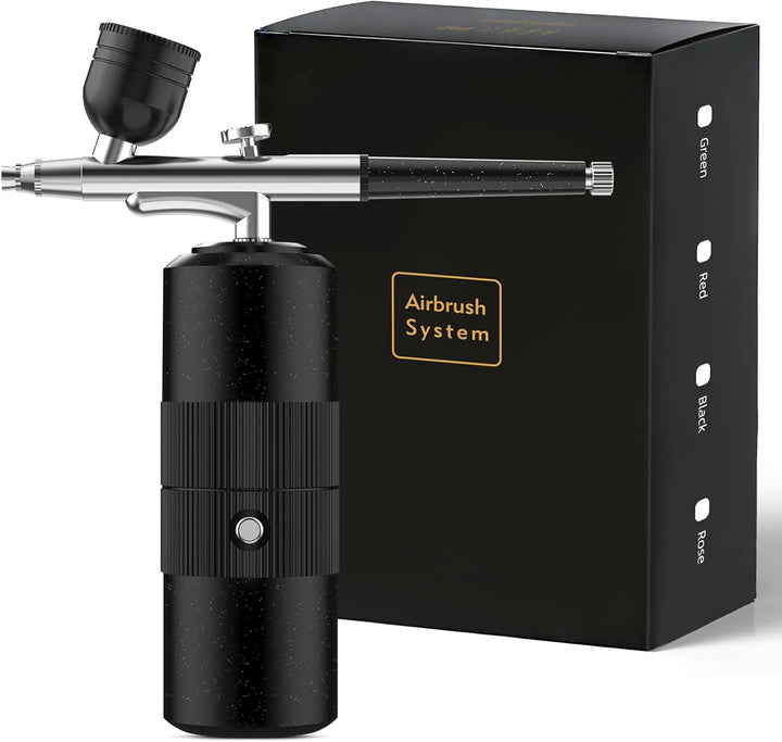 PHILORN Airbrush Set mit Kompressor, Tragbarer Kabelloser Airbrush für Friseure, Nail Art, Kuchenver